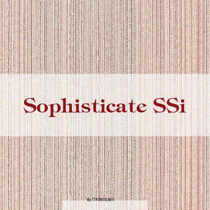 Sophisticate SSi example